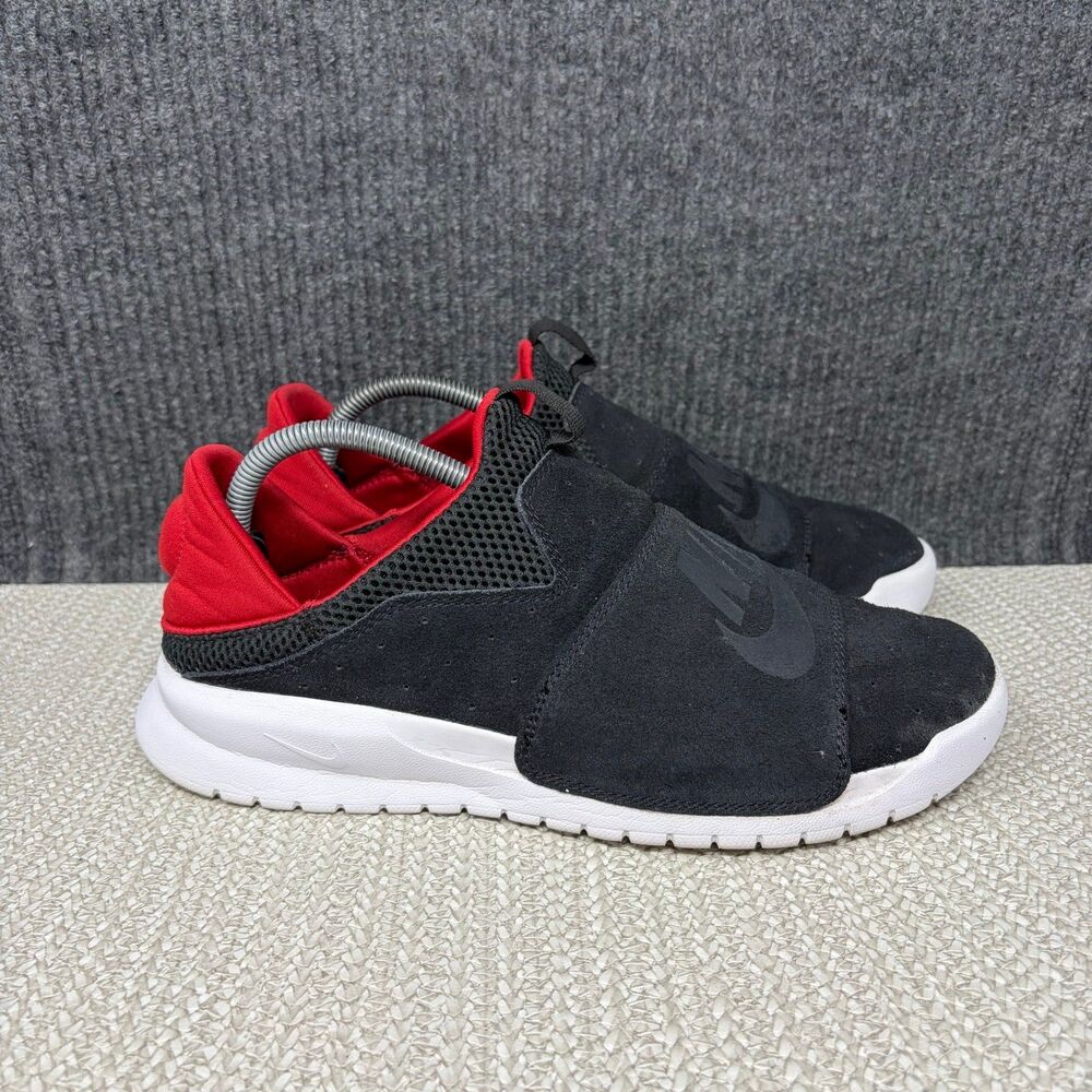 Nike Benassi SLP Slip On Shoes Black Red White Mens 8.5 882410-010